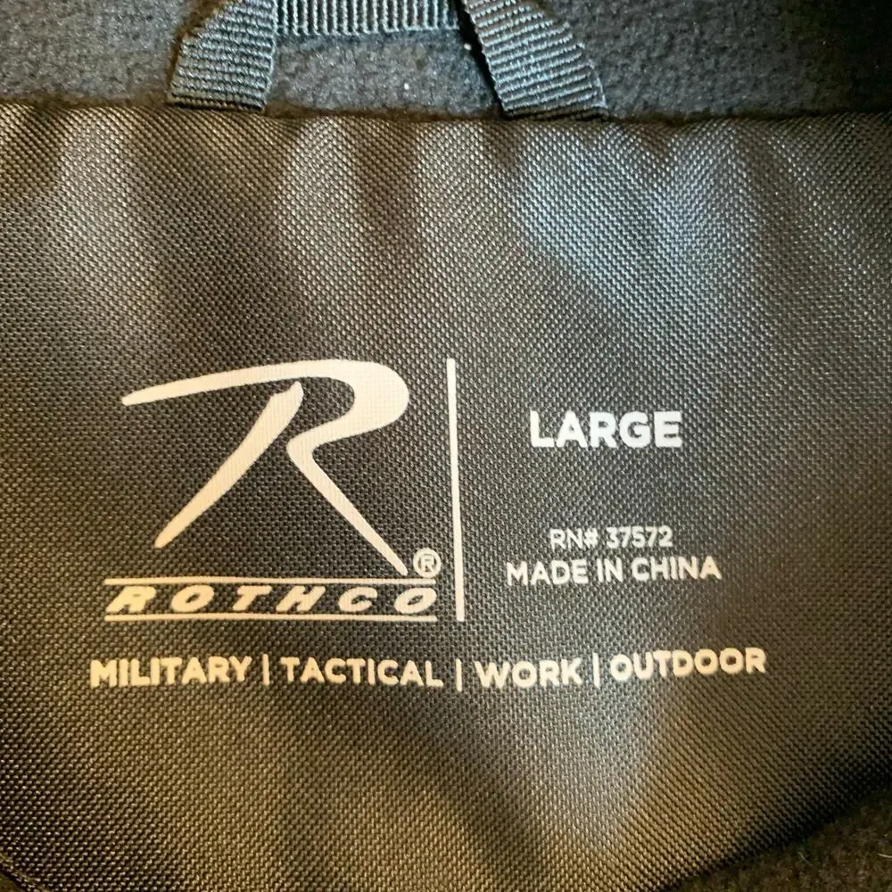 Rothco Men’s Spec Ops Tactical Vest Black Fleece Midweight Military Outdoor